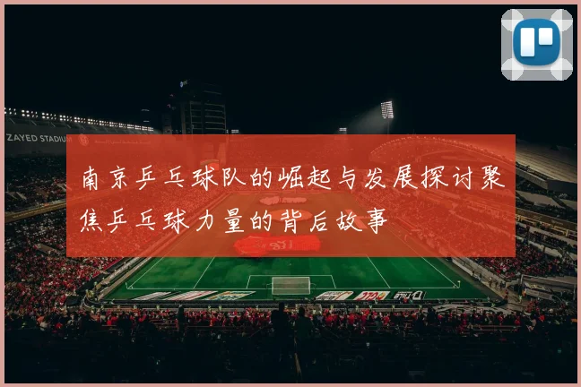 南京乒乓球队的崛起与发展探讨聚焦乒乓球力量的背后故事